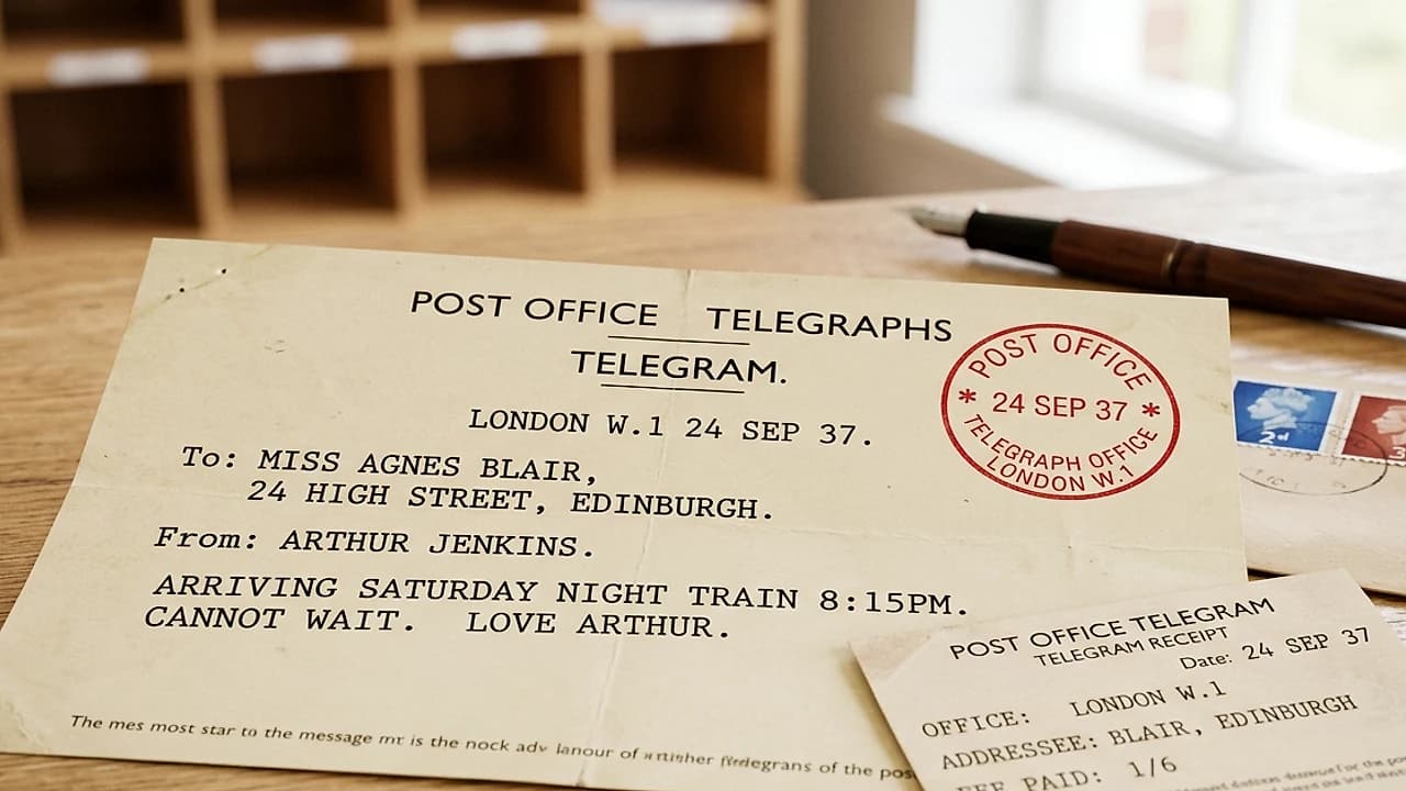 Telegramma postale con timbro e ricevuta di spedizione su scrivania chiara, prova legale per disdetta e messa in mora